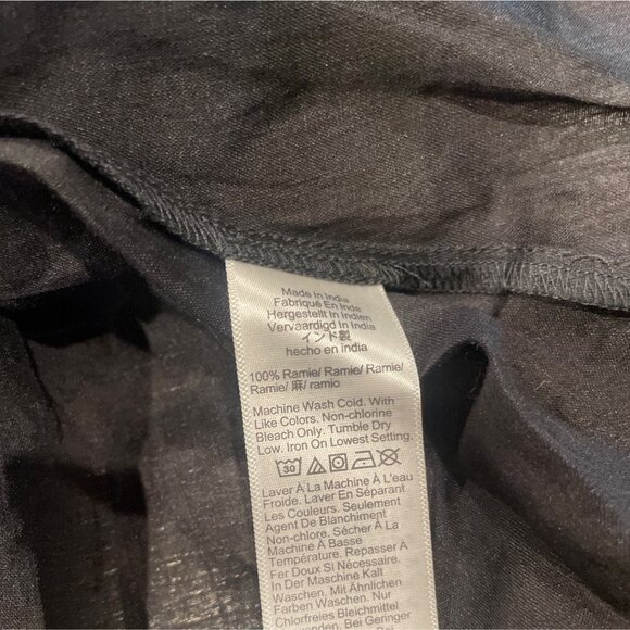 NWT J.Crew Women's Sz 6 Black Cerise Shirt-Dress Ramie A-Line Midi Lined CK661 - Picture 10 of 11